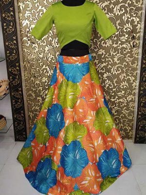 Buy online Sara Ali Khan In Multi Colored Tapeta Lehenga