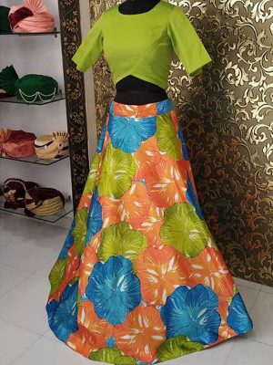 Buy online Sara Ali Khan In Multi Colored Tapeta Lehenga
