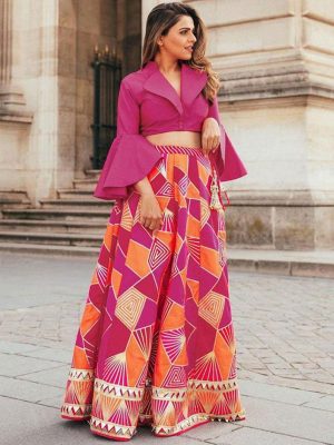 New Pink Tafeta Silk Designer Lehenga Choli