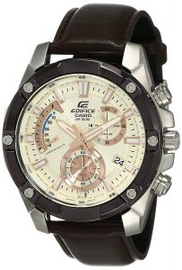 Casio Edifice Analog Silver Dial Men's Watch-EFR-559BL-7AVUDF (EX427)