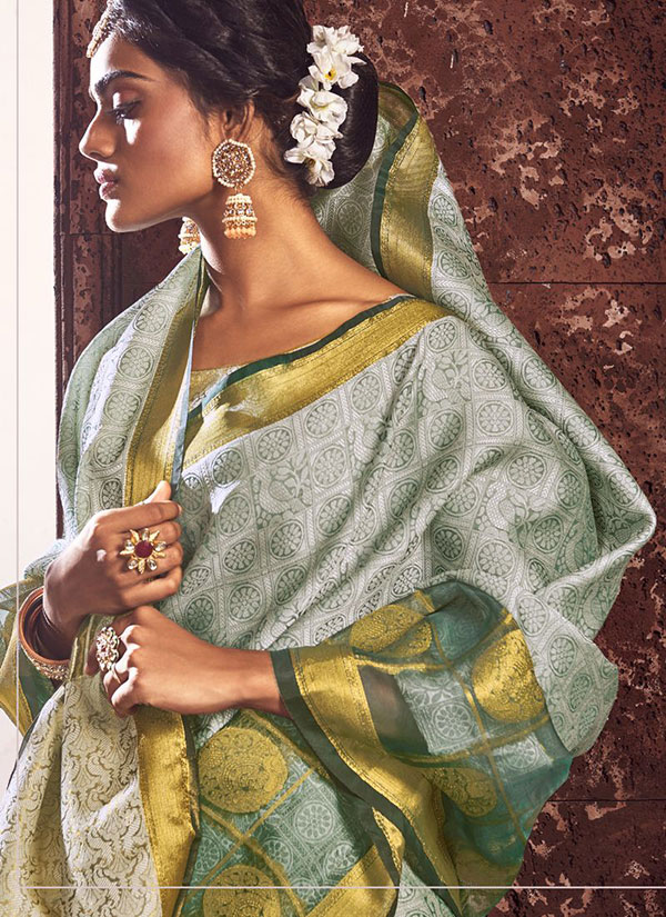 Green Art Silk Party Wear Saree