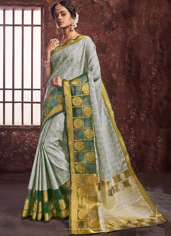 Green Art Silk Party Wear Saree