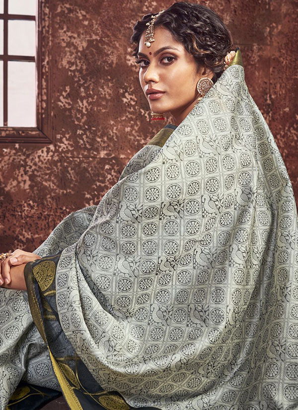 Black Art Silk Party Wear Saree