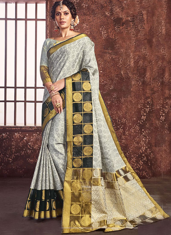 Black Art Silk Party Wear Saree