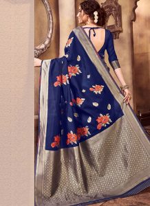 Blue Party Wear Designer Saree