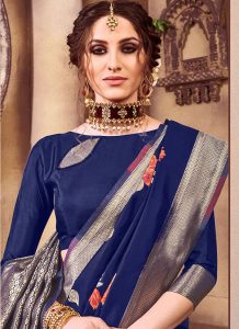 Blue Party Wear Designer Saree