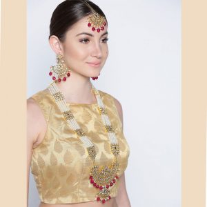 Rani Necklace set with Earrings & Mang Tika