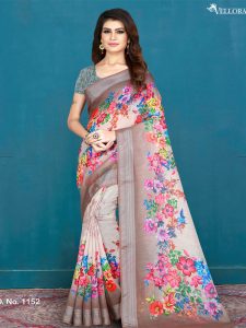 Multicolor Khadi Silk Digital Print Saree