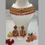 Golden & Silver Colour Bridal Wedding Jewellery Alloy And Copper Necklace Sets for Women