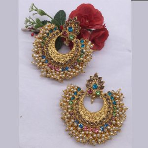 Designer Multicolor Colour Alloy And Copper Latest Earrings for women