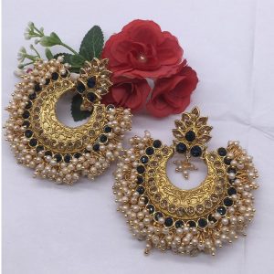 Designer Black Colour Alloy And Copper Latest Earrings for women