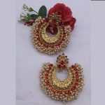 Designer Orange Colour Alloy And Copper Latest Earrings for women