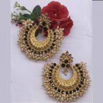 Designer Black Colour Alloy And Copper Latest Earrings for women