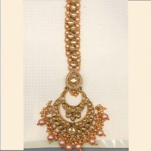 Designer Golden Colour Metal Latest Matha Patti for women