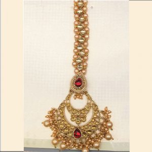 Designer Golden Colour Metal Latest Matha Patti for women