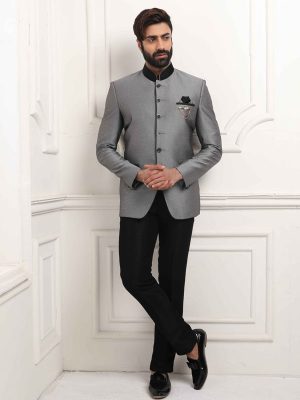 Black Fancy Jodhpuri Indowestern Suit