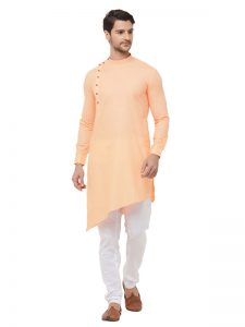 Orange Colour Cotton Kurta Pajama For Men
