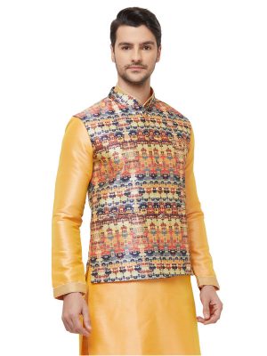 Multi Colour Silk Blend Modi Jacket