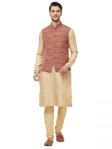 Brown Colour Jute Modi Jacket