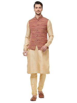 Brown Colour Jute Modi Jacket