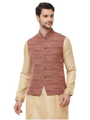 Brown Colour Jute Modi Jacket