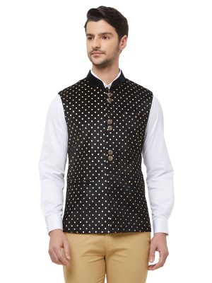 Black Colour Velvet Modi Jacket