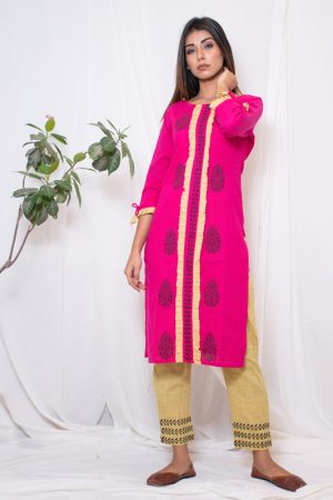 pink kurtis online