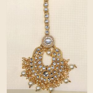 Designer Golden Colour Metal Latest Matha Patti for women