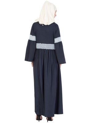 Womens Abaya Blue Color Fancy