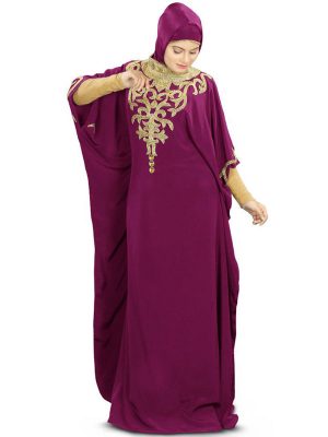 Womens Abaya Purple Color Extraordinary
