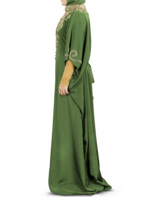 Womens Abaya Green Color Daily Wear
