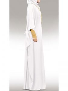 Womens Abaya White Color Graceful