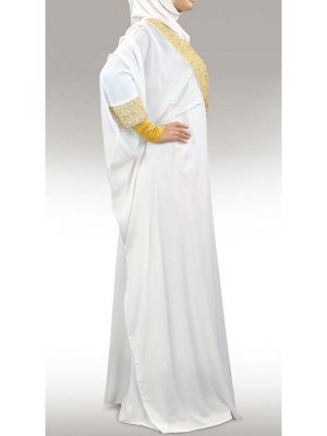 Womens Abaya White Color Grand Walidah