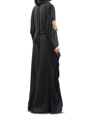 Womens Abaya Black Color Casual Wear