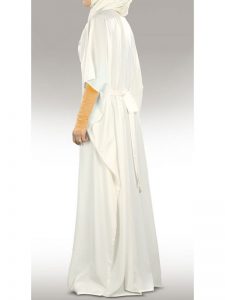 Womens Abaya White Color Marvelous