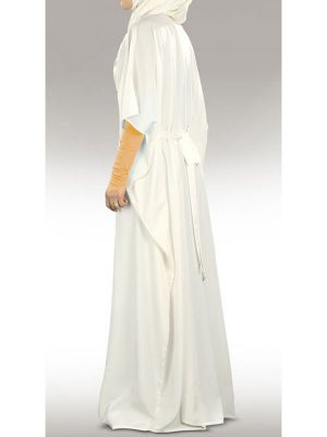 Womens Abaya White Color Marvelous