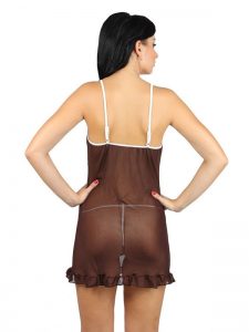 Brown Chocolaty Girl Chemise Dress