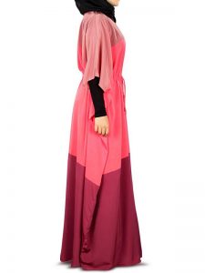 Womens Abaya Maroon Color Flamboyant