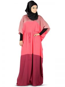 Womens Abaya Maroon Color Flamboyant