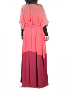 Womens Abaya Maroon Color Flamboyant