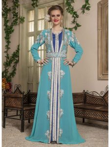 Woman Firozi Hand Made Morrocon Style Kaftan