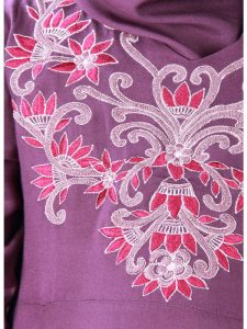 Purple Color Kid'S-Rayon Kid'S Abaya