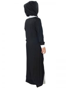 Black Color Kid'S-Rayon Kid'S Abaya