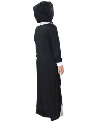 Black Color Kid'S-Rayon Kid'S Abaya