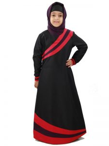 Black Color Kid'S-Kashibo Kid'S Abaya