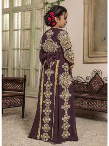 Kids Brown Color Moroccan Kaftan