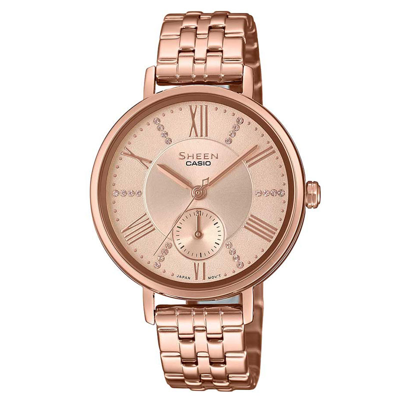 Casio sheen swarovski elements rose gold online