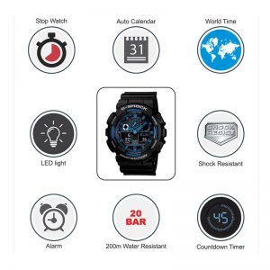 Casio G-Shock GA-100-1A2DR (G271) Analog-Digital Men's Watch
