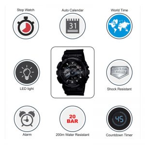 Casio G-Shock GA-110-1BDR (G317) Analog-Digital Men's Watch