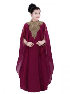 2023 Ramadan Eid Moroccan Girl's Kaftans Islamic Moroccan Jalabiya Dress -  Zakarto
